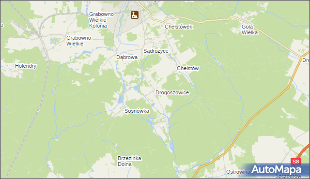 mapa Drogoszowice, Drogoszowice na mapie Targeo