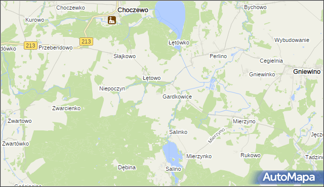 mapa Gardkowice, Gardkowice na mapie Targeo