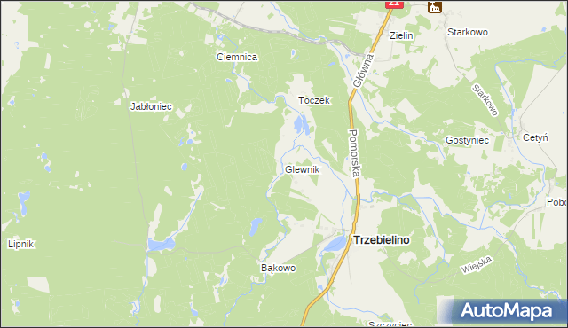 mapa Glewnik, Glewnik na mapie Targeo