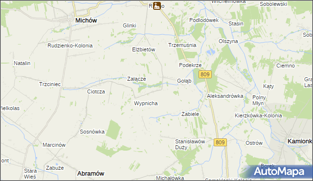 mapa Gołąb-Kolonia, Gołąb-Kolonia na mapie Targeo