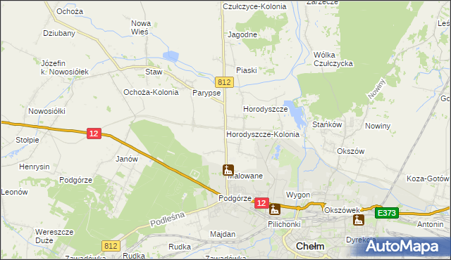 mapa Horodyszcze-Kolonia, Horodyszcze-Kolonia na mapie Targeo