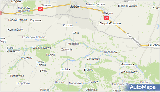 mapa Jankowice gmina Jeżów, Jankowice gmina Jeżów na mapie Targeo