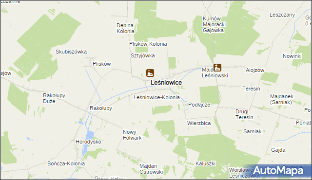 mapa Janówka gmina Leśniowice, Janówka gmina Leśniowice na mapie Targeo