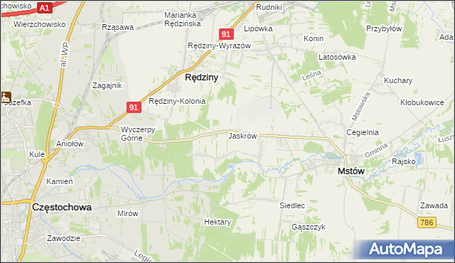 mapa Jaskrów, Jaskrów na mapie Targeo