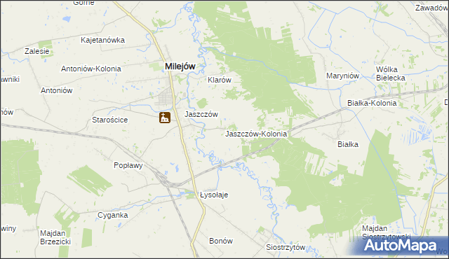 mapa Jaszczów-Kolonia, Jaszczów-Kolonia na mapie Targeo