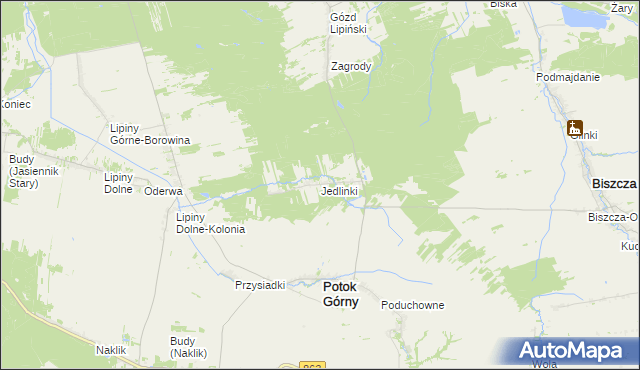 mapa Jedlinki, Jedlinki na mapie Targeo