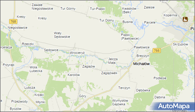 mapa Jelcza Wielka, Jelcza Wielka na mapie Targeo