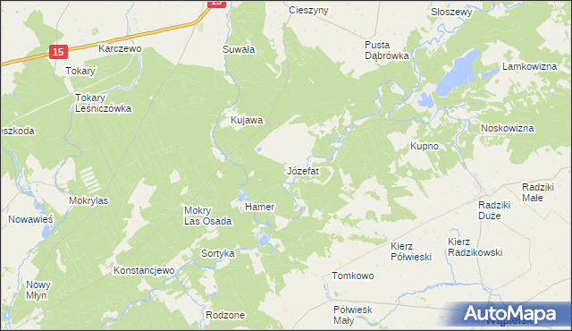 mapa Józefat gmina Golub-Dobrzyń, Józefat gmina Golub-Dobrzyń na mapie Targeo