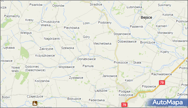 mapa Kaczkowice, Kaczkowice na mapie Targeo