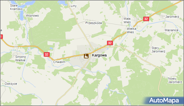 mapa Kargowa, Kargowa na mapie Targeo