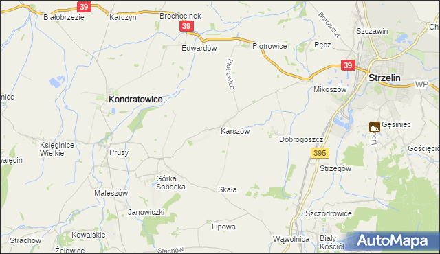 mapa Karszów, Karszów na mapie Targeo