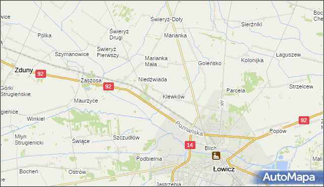 mapa Klewków, Klewków na mapie Targeo