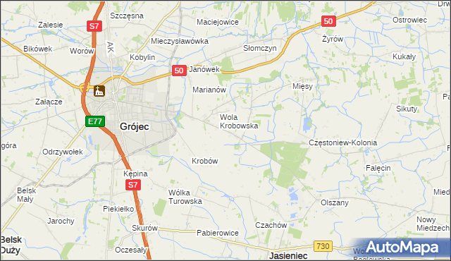 mapa Kociszew gmina Grójec, Kociszew gmina Grójec na mapie Targeo