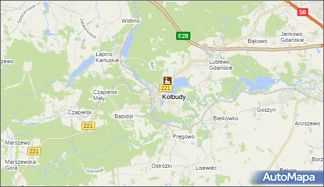 mapa Kolbudy, Kolbudy na mapie Targeo