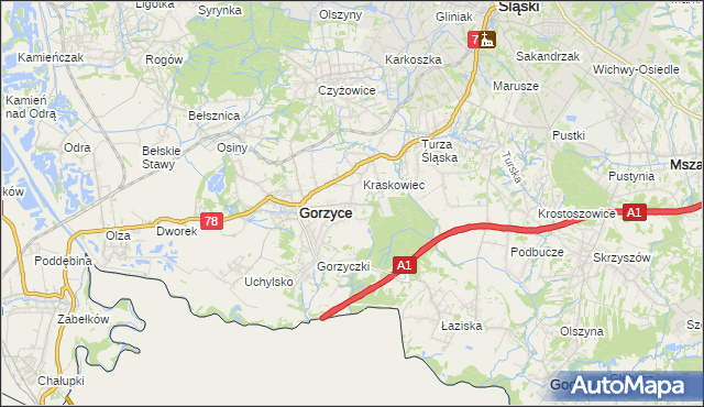 mapa Kolonia Fryderyka, Kolonia Fryderyka na mapie Targeo