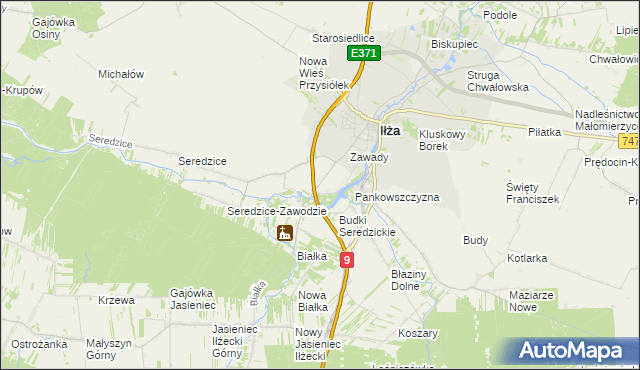 mapa Kolonia Seredzice, Kolonia Seredzice na mapie Targeo