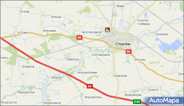 mapa Konradówka, Konradówka na mapie Targeo