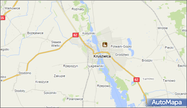 mapa Kruszwica, Kruszwica na mapie Targeo