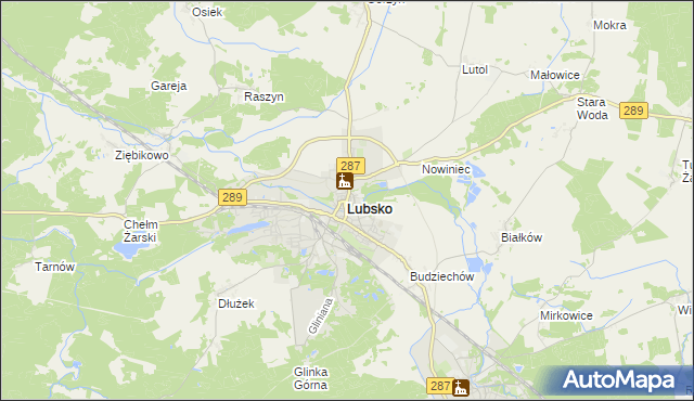 mapa Lubsko, Lubsko na mapie Targeo