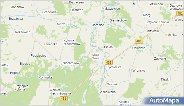 mapa Mała Wieś gmina Konopnica, Mała Wieś gmina Konopnica na mapie Targeo