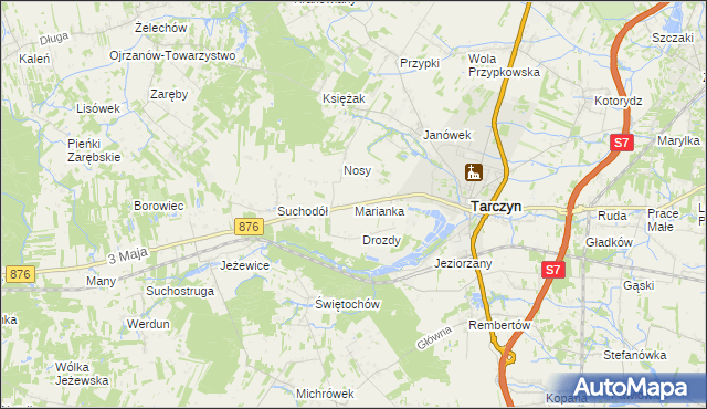 mapa Marianka gmina Tarczyn, Marianka gmina Tarczyn na mapie Targeo