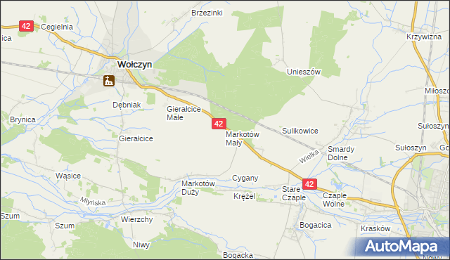 mapa Markotów Mały, Markotów Mały na mapie Targeo