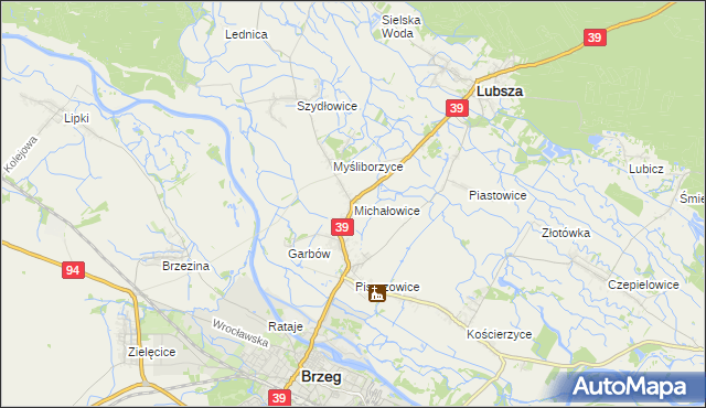 mapa Michałowice gmina Lubsza, Michałowice gmina Lubsza na mapie Targeo