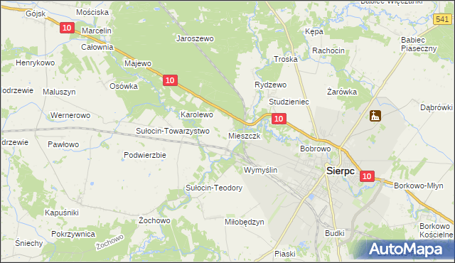 mapa Mieszczk, Mieszczk na mapie Targeo