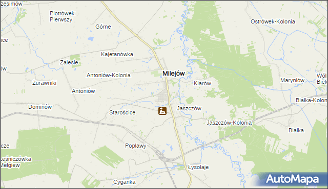 mapa Milejów-Osada, Milejów-Osada na mapie Targeo