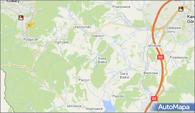 mapa Nowa Białka, Nowa Białka na mapie Targeo