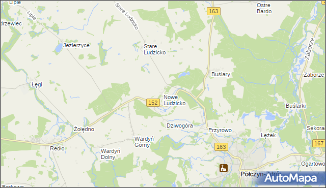 mapa Nowe Ludzicko, Nowe Ludzicko na mapie Targeo