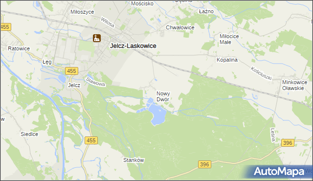 mapa Nowy Dwór gmina Jelcz-Laskowice, Nowy Dwór gmina Jelcz-Laskowice na mapie Targeo