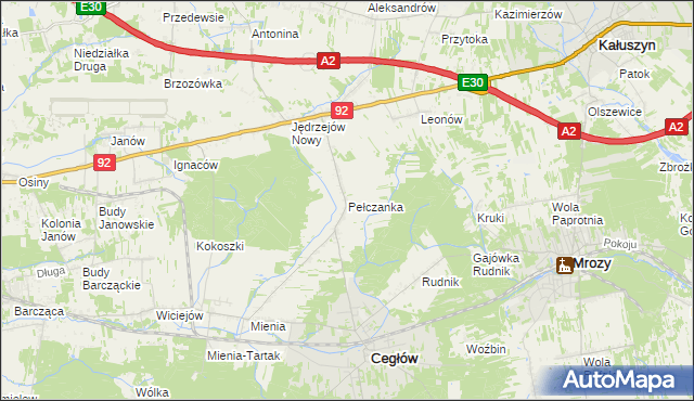 mapa Pełczanka, Pełczanka na mapie Targeo