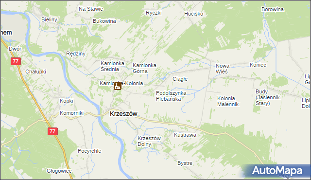 mapa Podolszynka Plebańska, Podolszynka Plebańska na mapie Targeo