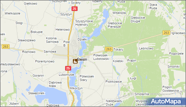 mapa Półwiosek Lubstowski, Półwiosek Lubstowski na mapie Targeo