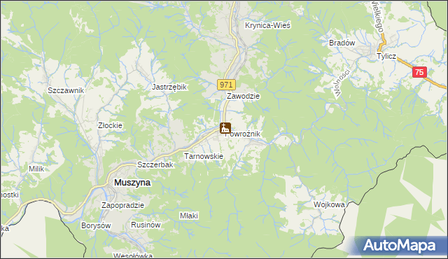 mapa Powroźnik, Powroźnik na mapie Targeo