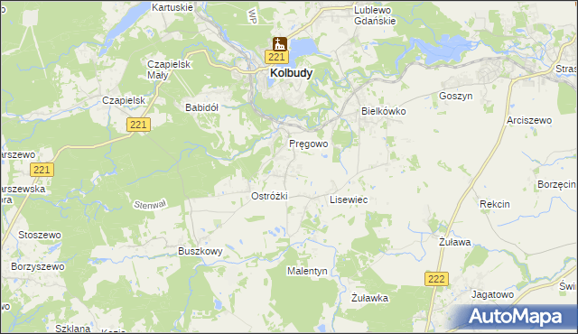 mapa Pręgowo Górne, Pręgowo Górne na mapie Targeo