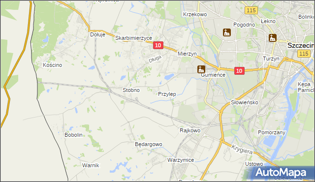 mapa Przylep, Przylep na mapie Targeo