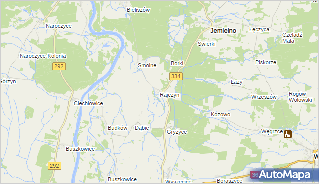 mapa Rajczyn, Rajczyn na mapie Targeo