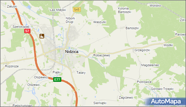 mapa Robaczewo, Robaczewo na mapie Targeo