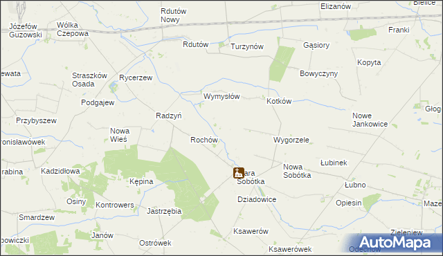 mapa Rochówek, Rochówek na mapie Targeo