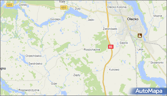 mapa Rosochackie, Rosochackie na mapie Targeo