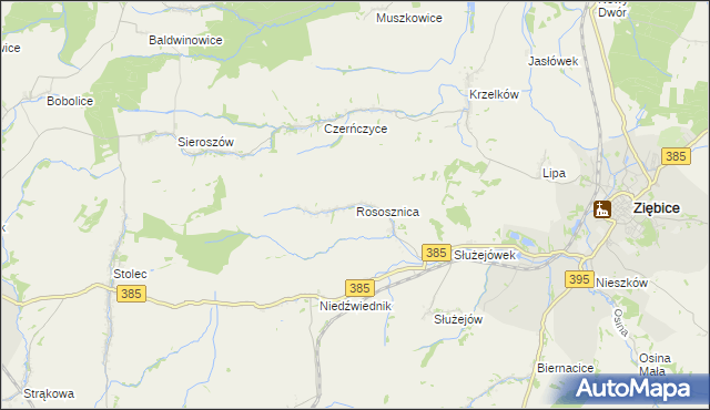 mapa Rososznica, Rososznica na mapie Targeo