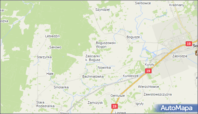 mapa Ściebielec, Ściebielec na mapie Targeo