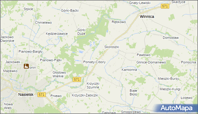 mapa Skorosze, Skorosze na mapie Targeo