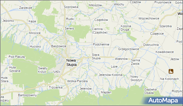 mapa Stara Słupia, Stara Słupia na mapie Targeo