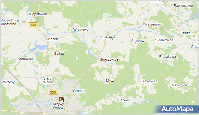 mapa Straszowice, Straszowice na mapie Targeo