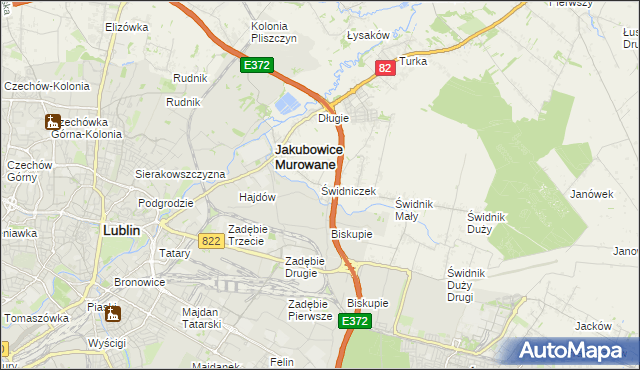 mapa Świdniczek, Świdniczek na mapie Targeo