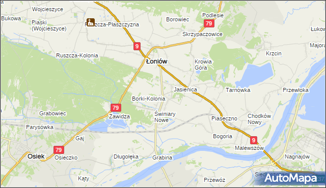 mapa Świniary Stare, Świniary Stare na mapie Targeo