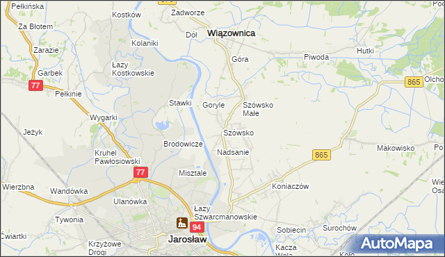 mapa Szówsko, Szówsko na mapie Targeo